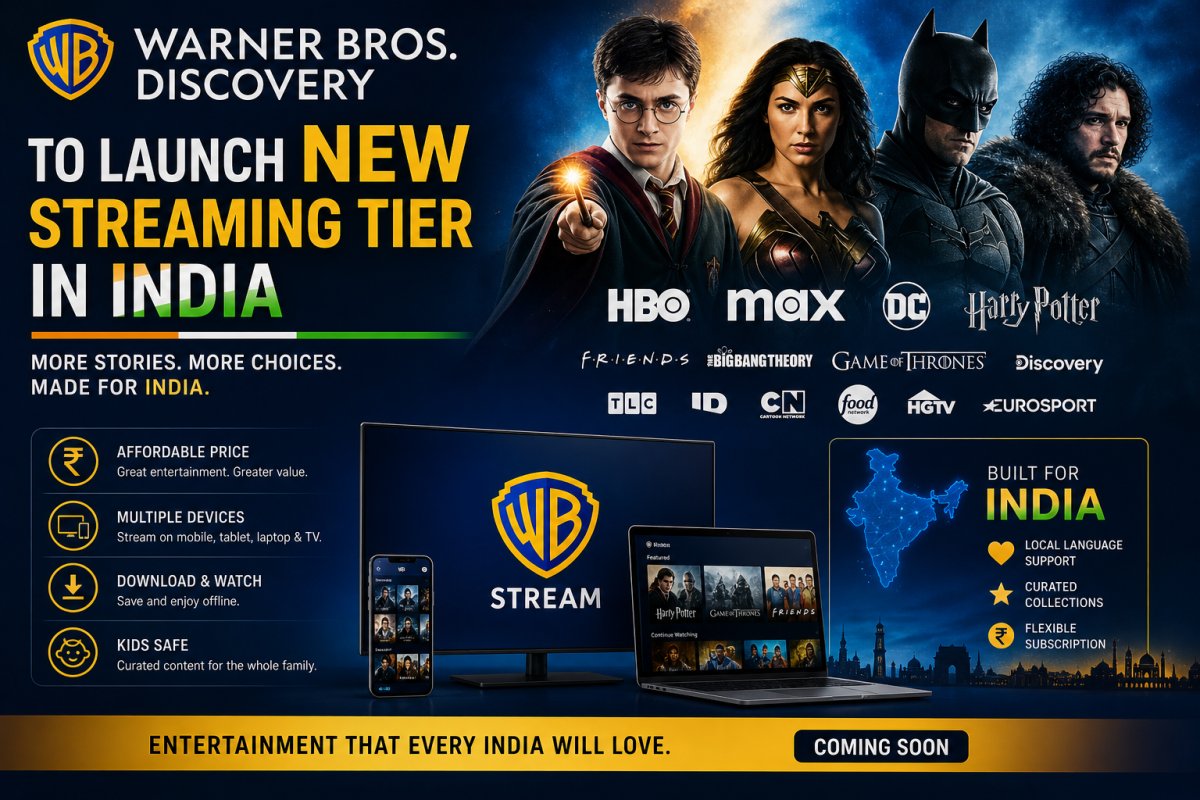 Warner Bros Discovery to Launch New Streaming Tier in India