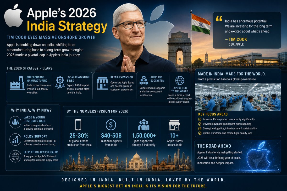 Apple's 2026 India Strategy: Tim Cook Eyes Massive Onshore Growth