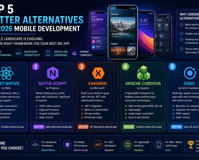 Top 5 Flutter Alternatives for 2026 Mobile Development