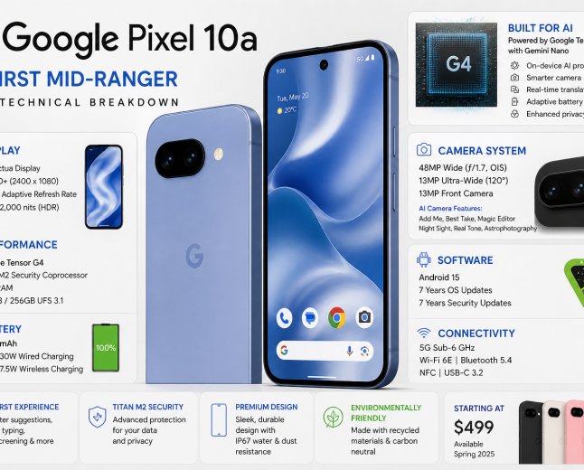 Google Pixel 10a: AI-First Mid-Ranger Full Technical Breakdown
