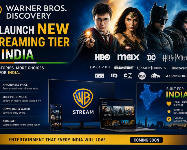Warner Bros Discovery to Launch New Streaming Tier in India